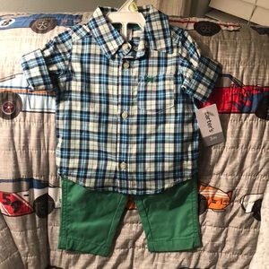 Carters 3 mo button down set